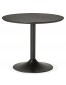 Petite table de bureau / à diner ronde 'CHEF' noire - Ø 90 cm
