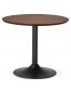 Petite table de bureau / à diner ronde 'CHEF' en bois finition Noyer - Ø 90 cm