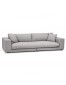 Grand canapé droit design 'DALTON XXL' en tissu gris clair