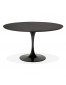 Table à dîner  / de bureau ronde design 'GLOBO' noire - Ø120 cm
