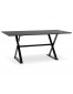 Table à diner / bureau design avec pieds en croix 'HAVANA' noire - 180x90 cm