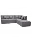 Canapé d'angle modulable design 'INFINITY COMBI' gris clair (angle au choix)