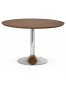 Table à diner/de bureau ronde 'KITCHEN' en bois finition Noyer - Ø 120 cm