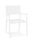 Chaise de jardin empilable 'KOS' en aluminium et matière synthétique blanche - commande par 2 pièces / prix pour 1 pièce