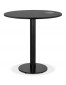 Petite table à diner 'LUCETTE' ronde en bois et fonte noire - Ø 68 cm