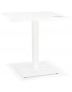 Petite table à diner 'MUFFIN' carrée blanche intérieur/extérieur - 68x68 cm