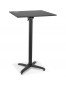 Table haute pliable 'PENUMBRA' carrée noire - 68x68 cm
