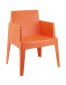 Chaise design 'PLEMO' orange en matière plastique