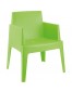Chaise design 'PLEMO' verte en matière plastique