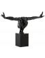 Statue déco 'WISE' athlète homme en polyrésine noire