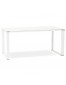 Bureau droit design 'XLINE' en verre blanc - 160x80 cm
