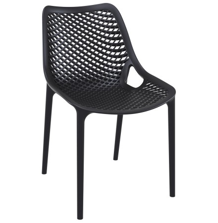 Moderne, zwarte stoel 'BLOW' uit kunststof