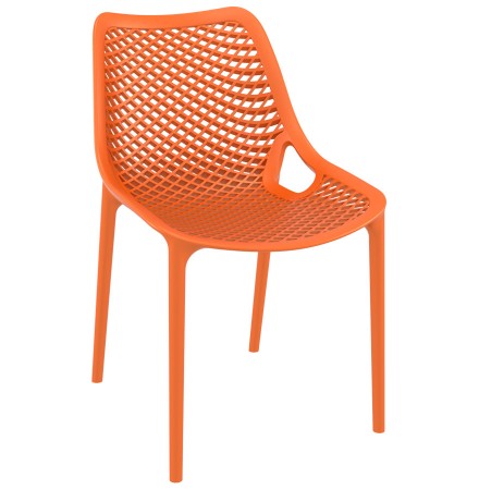 Moderne, oranje stoel 'BLOW' uit kunststof