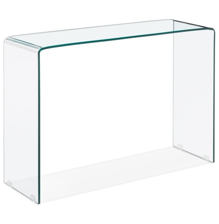 Design consoletafel 'BOBBY CONSOLE' van transparant glas