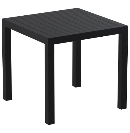 Zwarte design terrastafel 'CANTINA' uit kunststof - 80x80 cm