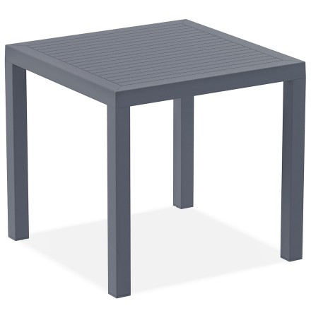 Donkergrijze design terrastafel 'CANTINA' uit kunststof - 80x80 cm
