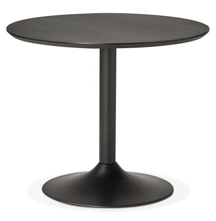 Kleine ronde bureautafel / eettafel 'CHEF' zwart - Ø 90 cm