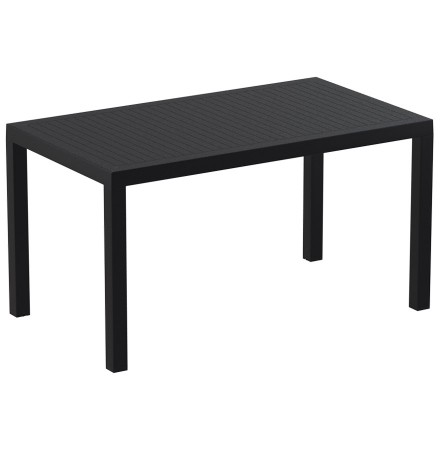 Zwarte design tuintafel 'ENOTECA' uit kunststof - 140x80 cm
