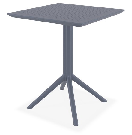 Donkergrijze vierkante opvouwbare terrastafel 'FOLY' - 60x60 cm