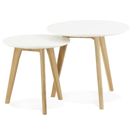 Inschuifbare ronde tafel 'GABY' Scandinavische stijl