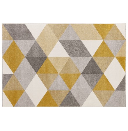 Design tapijt 'GRAFIK' 160/230 cm met gele grafische motieven