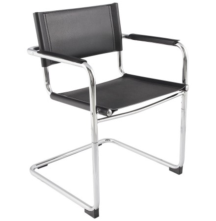 Zwarte vergaderstoel / bezoekersstoel 'KA' voor kantoor of vergaderrruimte