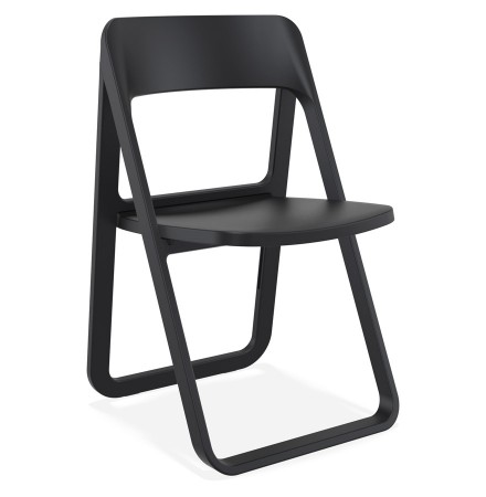 Opvouwbare stoel 'SLAG' van zwarte kunststof voor binnen/buiten