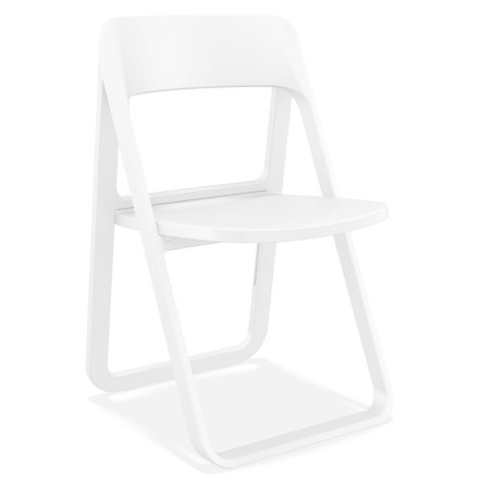 Opvouwbare stoel 'SLAG' van witte kunststof voor binnen/buiten