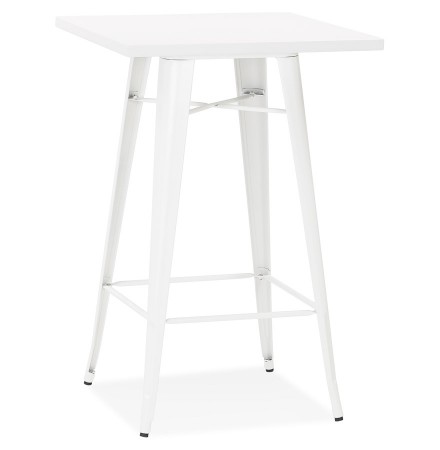 Witte, hoge industriële tafel 'TATY' - 70x70 cm