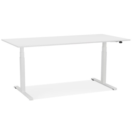 Witte verstelbare elektrische bureau 'TRONIK' - 160x80 cm