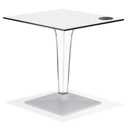 Witte vierkante terrastafel 'VOCLUZ' voor binnen/buiten - 68x68 cm