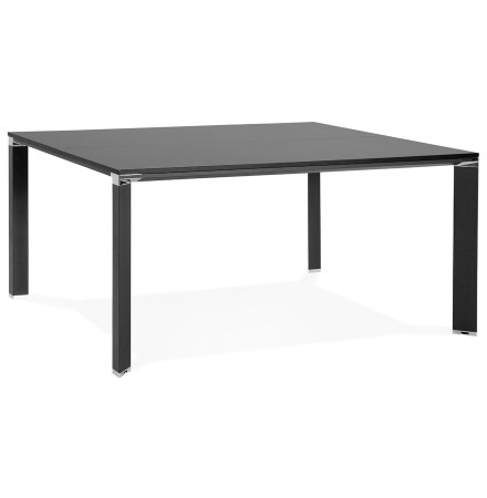 Zwarte vergadertafel / bench-bureau 'XLINE SQUARE' - 160x160 cm