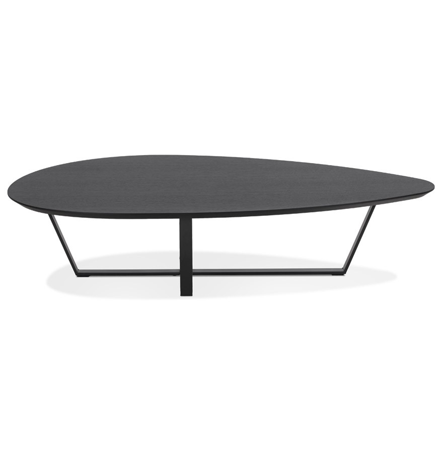 Beschikbaar telex Geweldig Design salontafel DROP van zwart hout - Lage salontafel