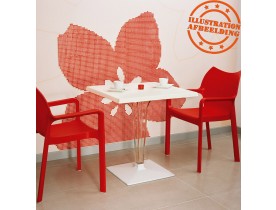 Design terrasstoel 'VIVA' uit rode kunststof