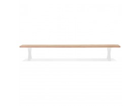 Grand banc design 'ALEXANDRA BENCH' en bois et métal blanc - 300 CM