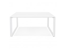 Witte vergadertafel / bench-bureau 'BAKUS SQUARE' - 140x140 cm