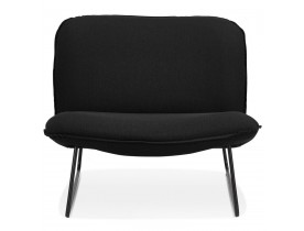 Zwarte stoffen 'CLOVER' design loungefauteuil