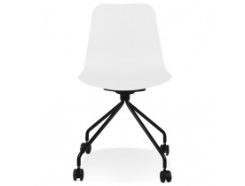 Witte design bureaustoel 'EVORA' op wieltjes