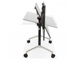 Zwart opklapbaar bureau 'FLEXO' op wieltjes - 160x80 cm