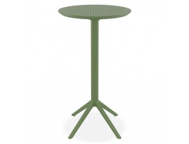 Hoge opvouwbare tafel 'GIMLI BAR' van groene kunststof voor binnen/buiten - Ø 60 cm