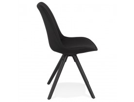 Moderne 'HIPHOP' stoel van zwarte stof en hout