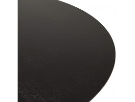 Ronde eettafel 'LULU' van zwart metaal en hout - Ø140 cm