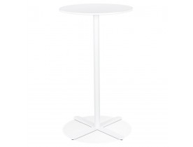 Witte ronde hoge tafel 'MORTI' van metaal - Ø 60 cm