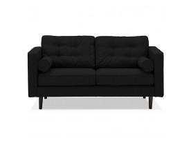 Zwarte stoffen rechte design zetel 'STAGU' - Zetel met 2 plaatsen