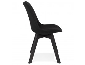 Moderne 'WILLY' stoel van zwarte stof en hout