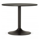Kleine, ronde, zwarte bureau-/eettafel 'ATLANTA' - Ø 90 cm