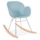 Design schommelstoel 'BASKUL' blauw van kunststof