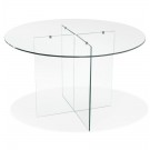 Ronde design glazen eetkamertafel 'BOBBY TABLE ROUND'  - Ø 120 cm