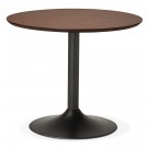 Kleine ronde bureautafel / eettafel 'CHEF' met notenhouten afwerking - Ø 90 cm