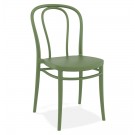 Stapelbare stoel 'JAMAR' van groene kunststof voor binnen/buiten